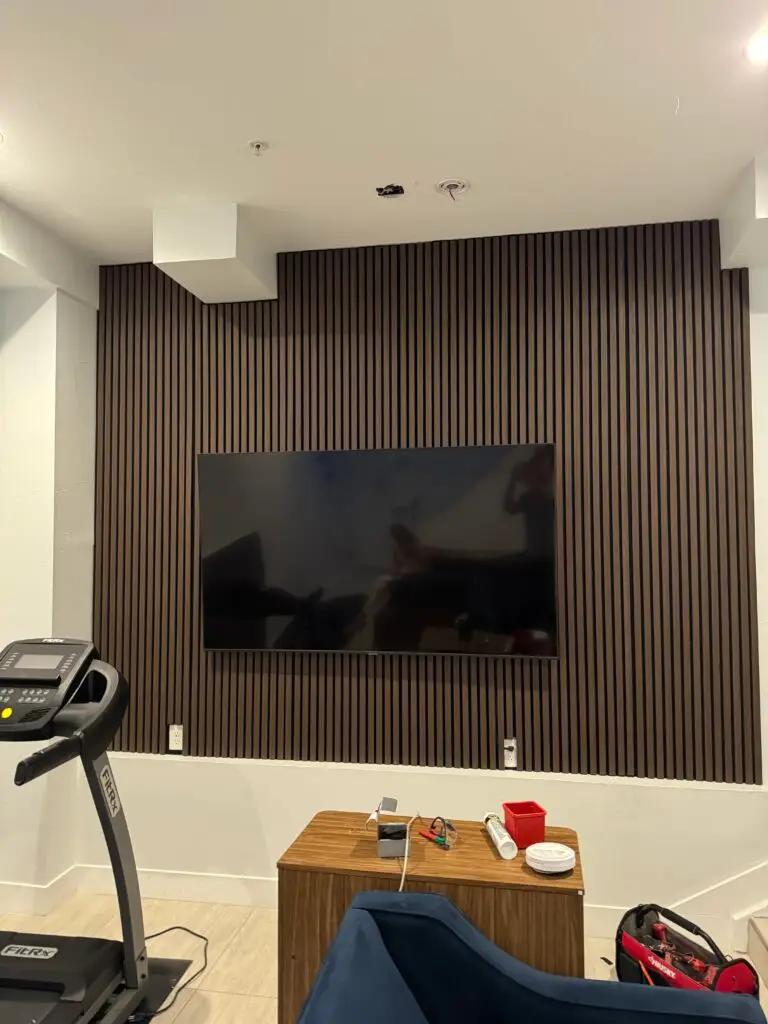 Wood Slat Accent Wall Installation in Denver — accent wall panel installation
