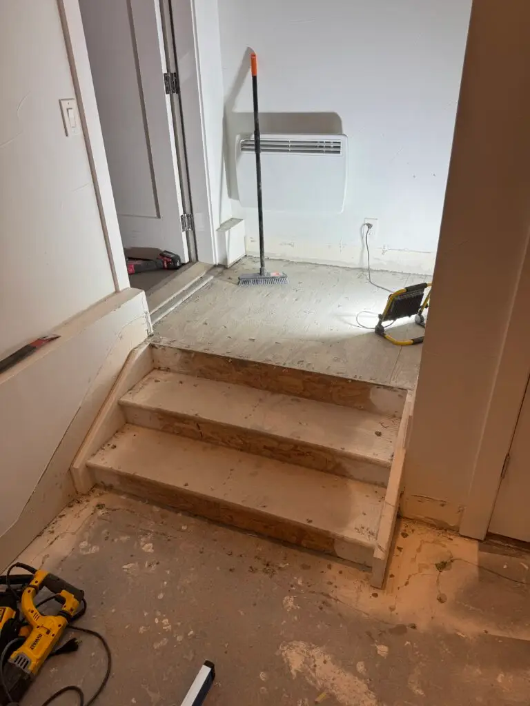 Large Format Tile Installation in Denver — stair tread tile installation