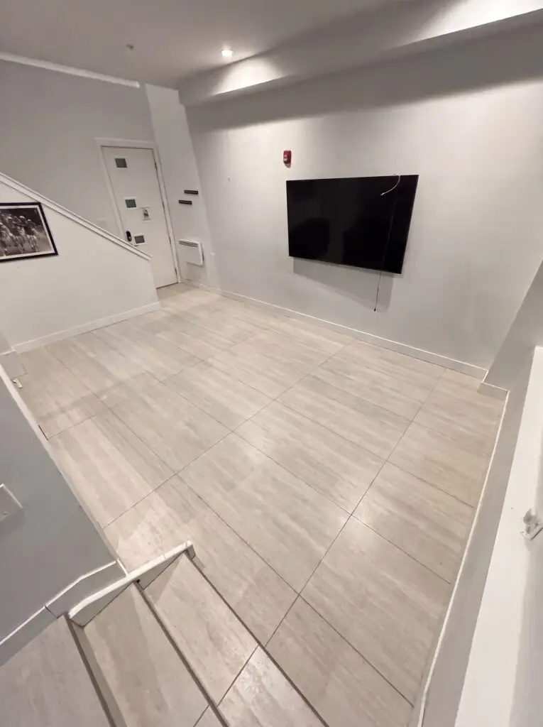 Large Format Tile Installation in Denver — 24x48 porcelain tile installation